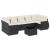 Set mobilier de grădină cu perne, 8 piese, negru, poliratan GartenMobel Dekor