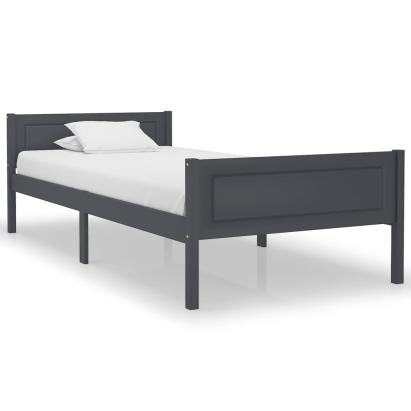 Cadru de pat, gri, 100x200 cm, lemn masiv de pin GartenMobel Dekor
