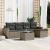 Set mobilier grădină cu perne, 6 piese, gri, poliratan GartenMobel Dekor