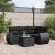 Set mobilier de grădină cu perne, 5 piese, negru, poliratan GartenMobel Dekor
