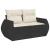 Set mobilier de grădină cu perne, 6 piese, negru, poliratan GartenMobel Dekor