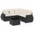 Set mobilier de grădină cu perne, 6 piese, negru, poliratan GartenMobel Dekor