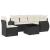 Set mobilier de grădină cu perne, 6 piese, negru, poliratan GartenMobel Dekor