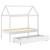Cadru pat copii cu un sertar, alb, 70x140 cm, lemn masiv de pin GartenMobel Dekor