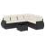 Set canapele de grădină cu perne, 7 piese, negru, poliratan GartenMobel Dekor
