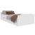 Cadru de pat cu 2 sertare, alb, 90 x 200 cm, lemn masiv de pin GartenMobel Dekor