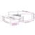 Cadru de pat cu 2 sertare, alb, 90 x 200 cm, lemn masiv de pin GartenMobel Dekor