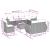 Set mobilier de grădină cu perne, 9 piese, negru, poliratan GartenMobel Dekor