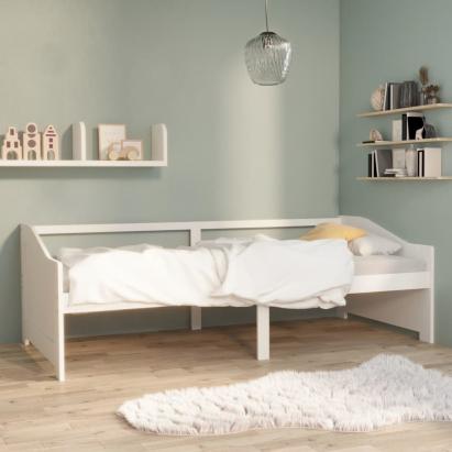 Pat de zi cu 3 locuri, alb, 90x200 cm, lemn masiv de pin GartenMobel Dekor