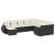 Set canapele de grădină cu perne, 10 piese, negru, poliratan GartenMobel Dekor