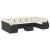 Set canapele de grădină cu perne, 11 piese, negru, poliratan GartenMobel Dekor