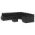 Set canapele de grădină cu perne, 11 piese, negru, poliratan GartenMobel Dekor