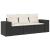 Set mobilier de grădină cu perne, 3 piese, negru, poliratan GartenMobel Dekor