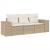 Set canapele de grădină, 3 piese, cu perne, bej, poliratan GartenMobel Dekor