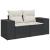 Set mobilier de grădină cu perne, 4 piese, negru, poliratan GartenMobel Dekor