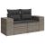 Set canapea de grădină cu perne, 4 piese, gri, poliratan GartenMobel Dekor