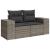 Set canapea de grădină cu perne, 5 piese, gri, poliratan GartenMobel Dekor