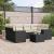 Set canapele de grădină cu perne, 7 piese, negru, poliratan GartenMobel Dekor