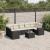 Set mobilier de grădină cu perne, 8 piese, negru, poliratan GartenMobel Dekor