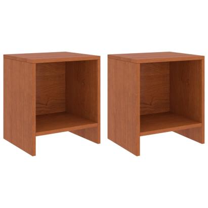Noptiere, 2 buc., maro miere, 35 x 30 x 40 cm, lemn masiv pin GartenMobel Dekor
