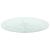 Blat masă, alb, Ø40x0,8 cm, sticlă securizată, design marmură GartenMobel Dekor