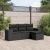 Set mobilier de grădină cu perne, 4 piese, negru, poliratan GartenMobel Dekor