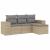 Set canapele de grădină, 4 piese, cu perne, bej, poliratan GartenMobel Dekor