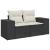 Set mobilier de grădină cu perne, 5 piese, negru, poliratan GartenMobel Dekor