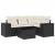 Set mobilier de grădină cu perne, 5 piese, negru, poliratan GartenMobel Dekor
