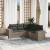 Set canapea de grădină cu perne, 5 piese, gri, poliratan GartenMobel Dekor