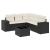Set mobilier de grădină cu perne, 6 piese, negru, poliratan GartenMobel Dekor