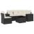 Set mobilier de grădină cu perne, 6 piese, negru, poliratan GartenMobel Dekor