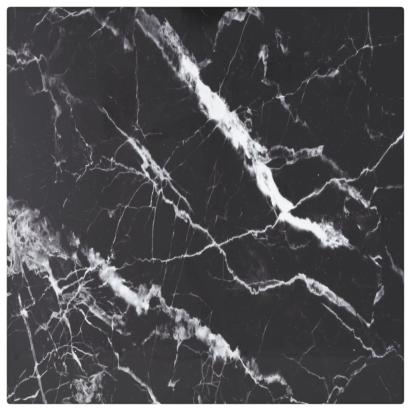 Blat masă negru 30x30 cm 6 mm sticlă securizată design marmură GartenMobel Dekor