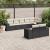 Set mobilier de grădină cu perne, 8 piese, negru, poliratan GartenMobel Dekor