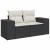 Set canapele de grădină cu perne, 7 piese, negru, poliratan GartenMobel Dekor