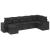 Set canapele de grădină cu perne, 7 piese, negru, poliratan GartenMobel Dekor