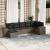 Set canapele de grădină, 7 piese, cu perne, gri, poliratan GartenMobel Dekor