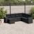 Set canapele de grădină cu perne, 7 piese, negru, poliratan GartenMobel Dekor