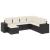Set canapele de grădină cu perne, 7 piese, negru, poliratan GartenMobel Dekor