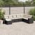 Set mobilier de grădină cu perne, 8 piese, negru, poliratan GartenMobel Dekor
