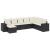 Set mobilier de grădină cu perne, 8 piese, negru, poliratan GartenMobel Dekor