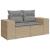 Set canapele de grădină, 8 piese, cu perne, bej, poliratan GartenMobel Dekor