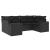 Set mobilier de grădină cu perne, 6 piese, negru, poliratan GartenMobel Dekor