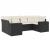 Set mobilier de grădină cu perne, 6 piese, negru, poliratan GartenMobel Dekor