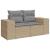 Set canapele de grădină cu perne, 6 piese, bej, poliratan GartenMobel Dekor