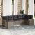 Set canapele de grădină, 7 piese, cu perne, gri, poliratan GartenMobel Dekor