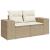 Set canapele de grădină, 9 piese, cu perne, bej, poliratan GartenMobel Dekor