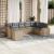 Set canapele de grădină, 9 piese, cu perne, bej, poliratan GartenMobel Dekor