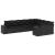 Set mobilier de grădină cu perne, 9 piese, negru, poliratan GartenMobel Dekor