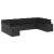 Set canapele de grădină cu perne, 10 piese, negru, poliratan GartenMobel Dekor